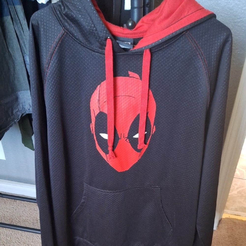 Black and Red Graphic Hoodie